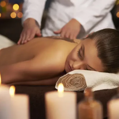 Professional  woman  making  spa  treatment